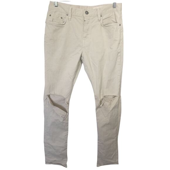 All Saints Rex Distressed Jeans Beige Mens 30 - Picture 1 of 7